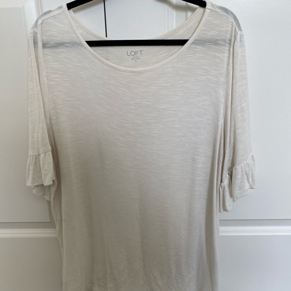 Loft soft peplum sleeve top